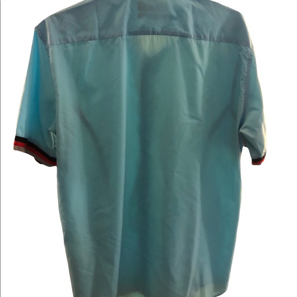 Envy Couture Men’s XL button down Short shirt made in Turkey rare Blue - Picture 6 of 6